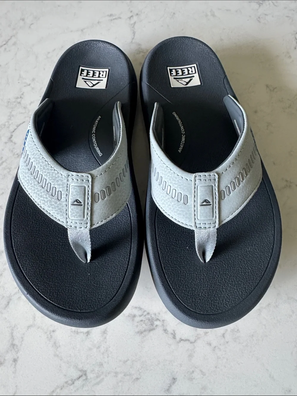 Men’s Reef Swellsole Cruiser Flip Flops (Gray/Light Gray/Blue)